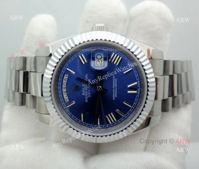 Replica Rolex Day Date II President Watch 40mm Blue Dial